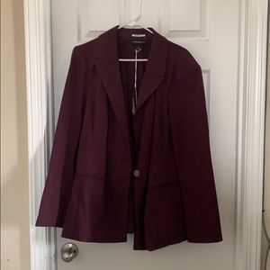 Lane Bryant size 22 plum blazer new with tags